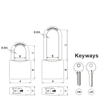 Rarlux High Security manufacturer solid padlock keyed alike Brass Brush Padlock