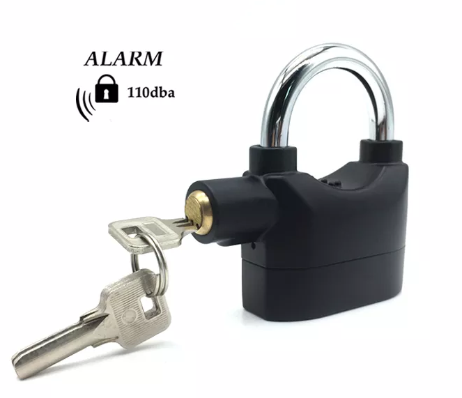 high quality aluminum siren alarm padlock 110db with door