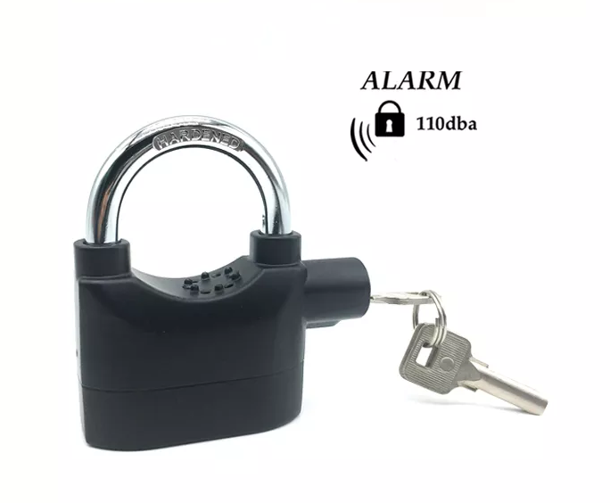 high quality aluminum siren alarm padlock 110db with door