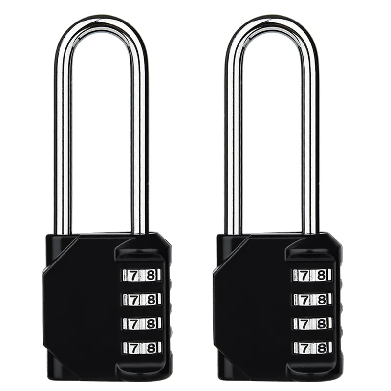 Locks manufacturer 4 Digit Code Longe shackle zinc alloy lock keyless antitheft password combination padlock