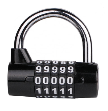 5-digit code security password zinc alloy padlock for gym toolbox cabinet combination padlock