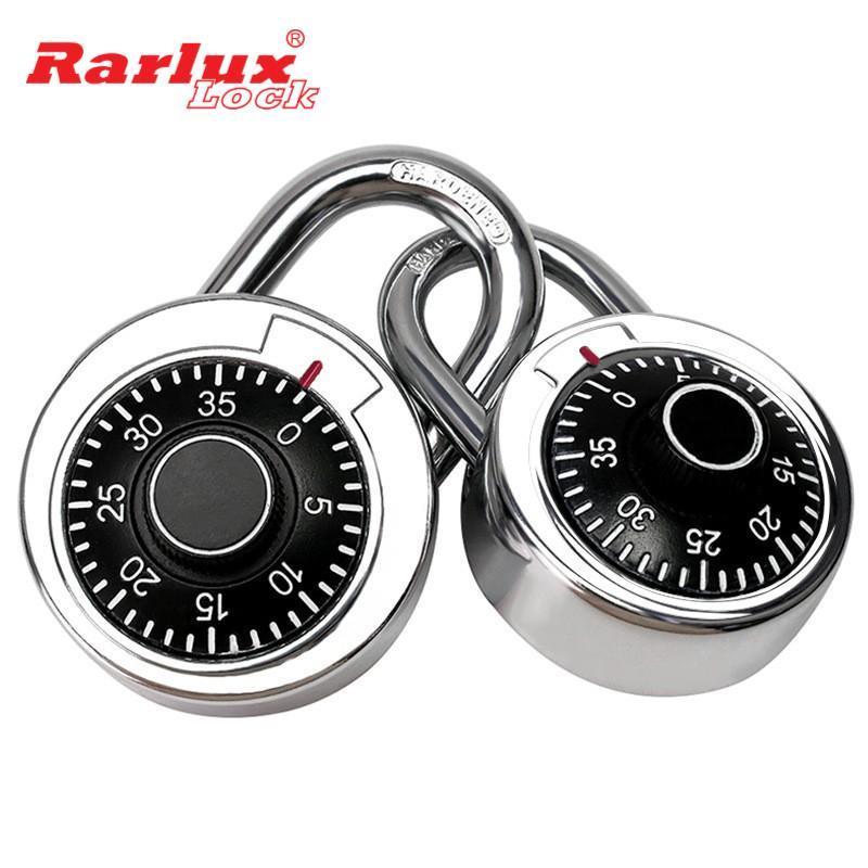 Round combination padlock with master key black color with 7mm shackle school lock Gym padlock