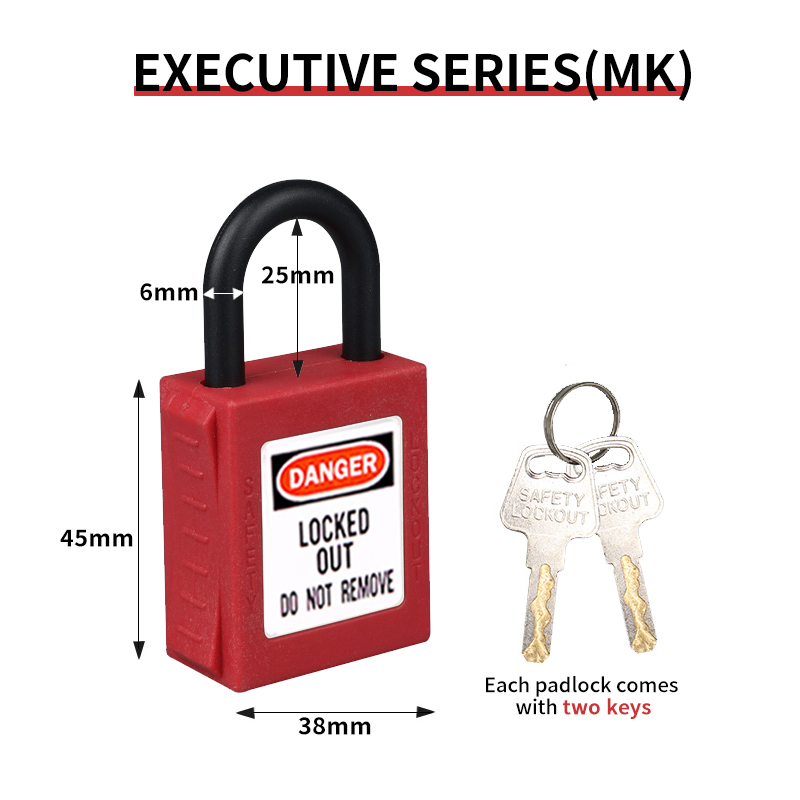 Rarlux High Quality Top Security Industrial Hardened Steel Shackle padlock Keyed For Industrial Plastic Lockout Tagout Padlock