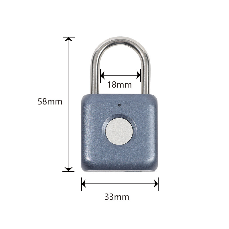 Factory Selling Mini IP65 Smart finger print padlock Travel Luggage Suitcase Security Door Locks Smart Electronic Padlock