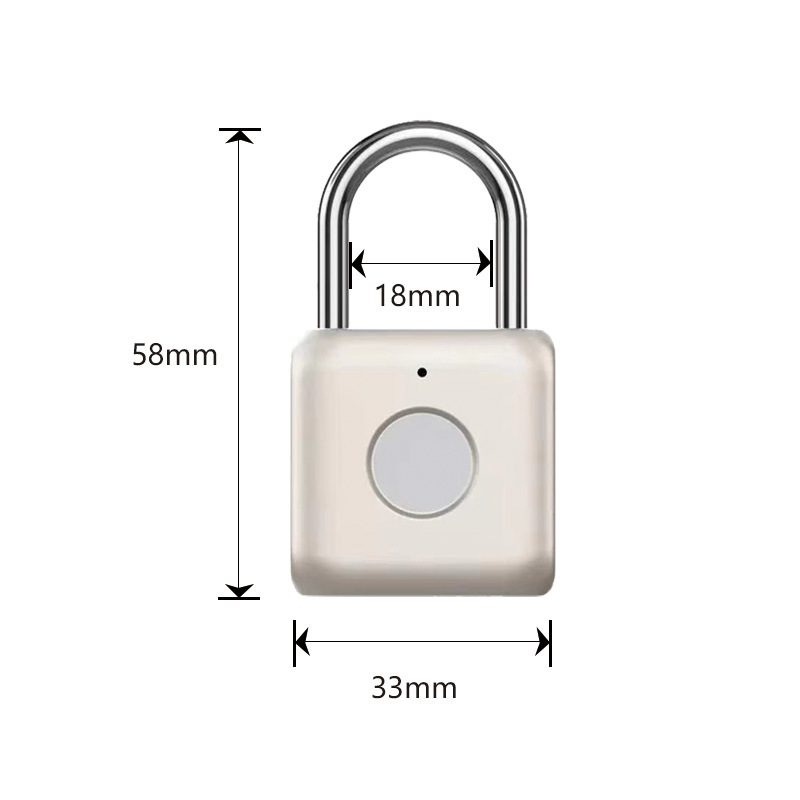 Factory Selling Mini IP65 Smart finger print padlock Travel Luggage Suitcase Security Door Locks Smart Electronic Padlock