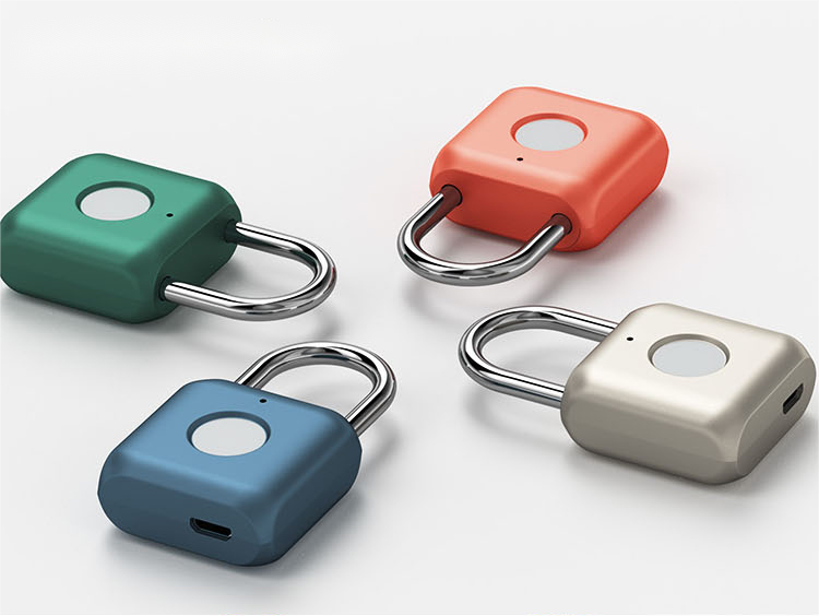 Factory Selling Mini IP65 Smart finger print padlock Travel Luggage Suitcase Security Door Locks Smart Electronic Padlock