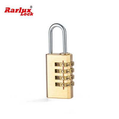 Rarlux 4 Digits password  Luggage Bag Copper tsa Padlock Code Padlock Brass Combination Padlock