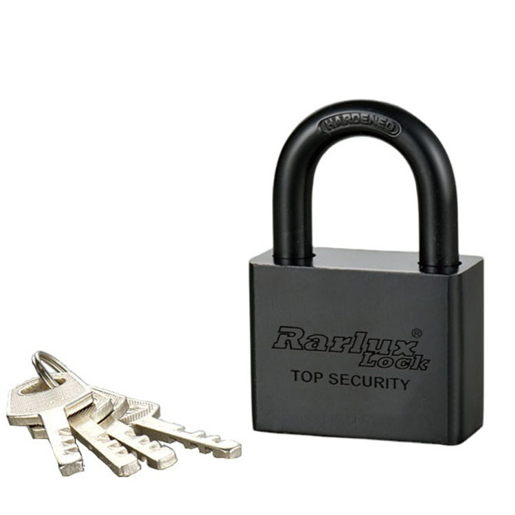 Rarlux 40-70mm High security waterproof solid padlock Iron body Electrophoretic staining black square iron padlock