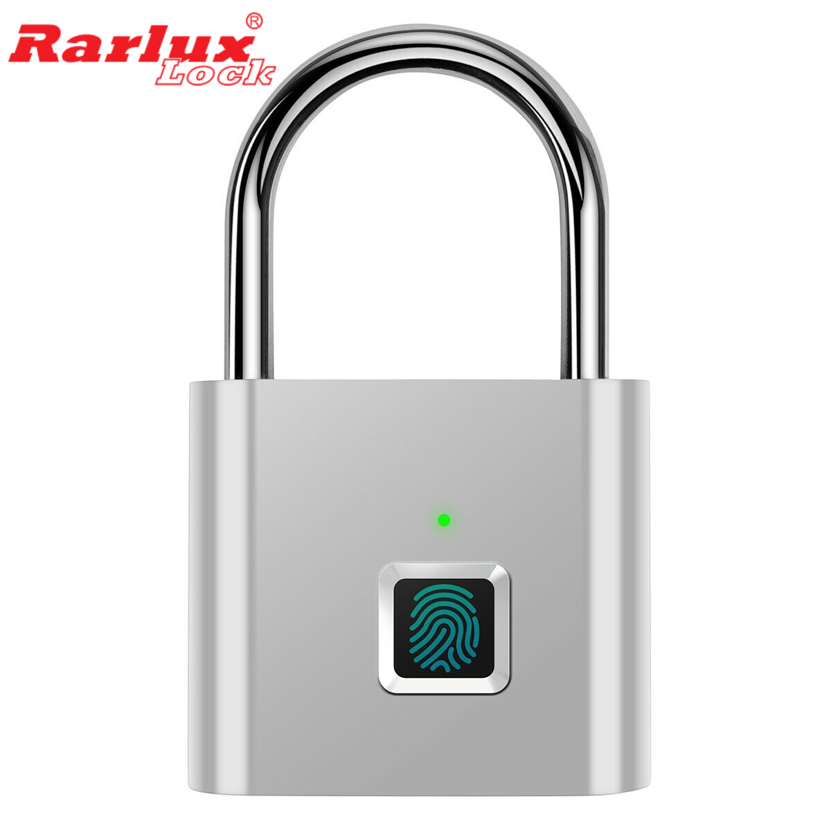 Factory Electronic USB finger print padlock USB Charging Portable Zinc Alloy Smart Padlock with 10 Sets Fingerprints