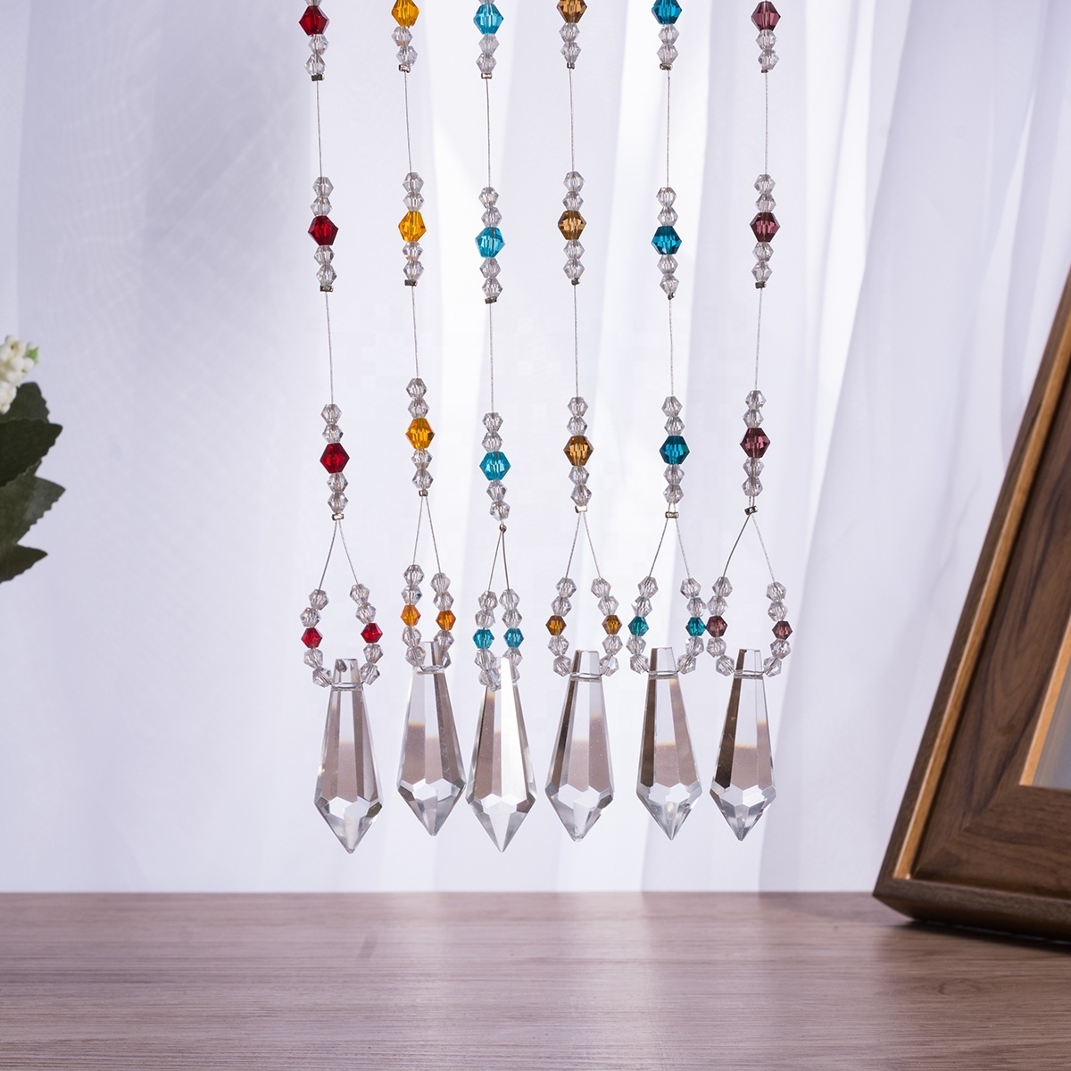 Crystal Glass Hanging Pendant Fengshui Window Ornament Prism Anniversary Birthday Wedding Gift