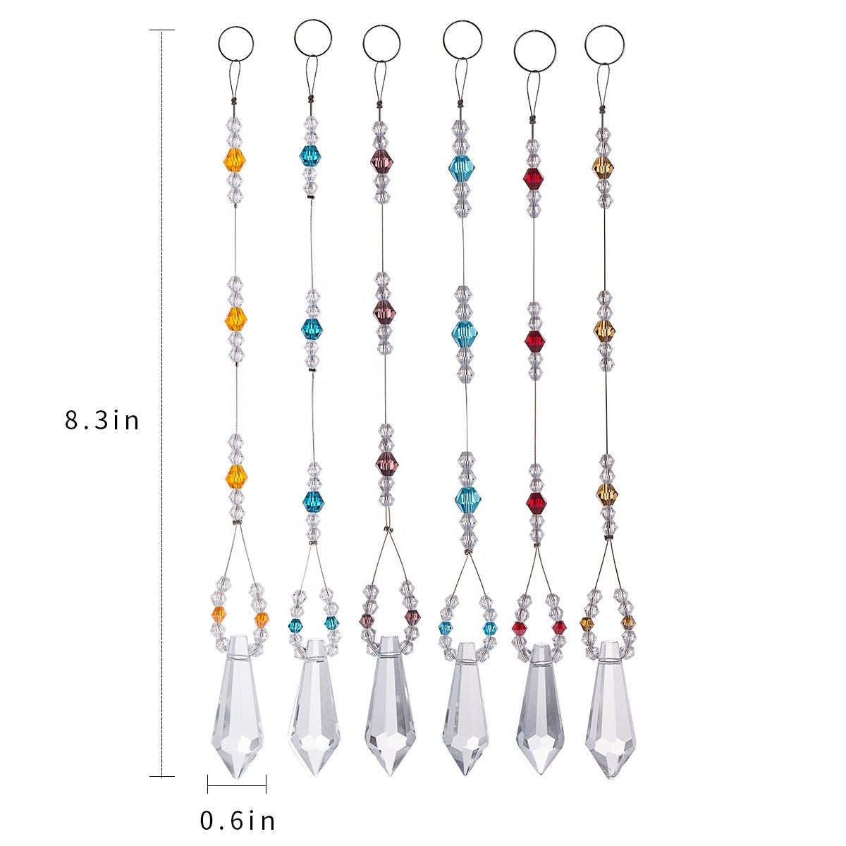 Crystal Glass Hanging Pendant Fengshui Window Ornament Prism Anniversary Birthday Wedding Gift