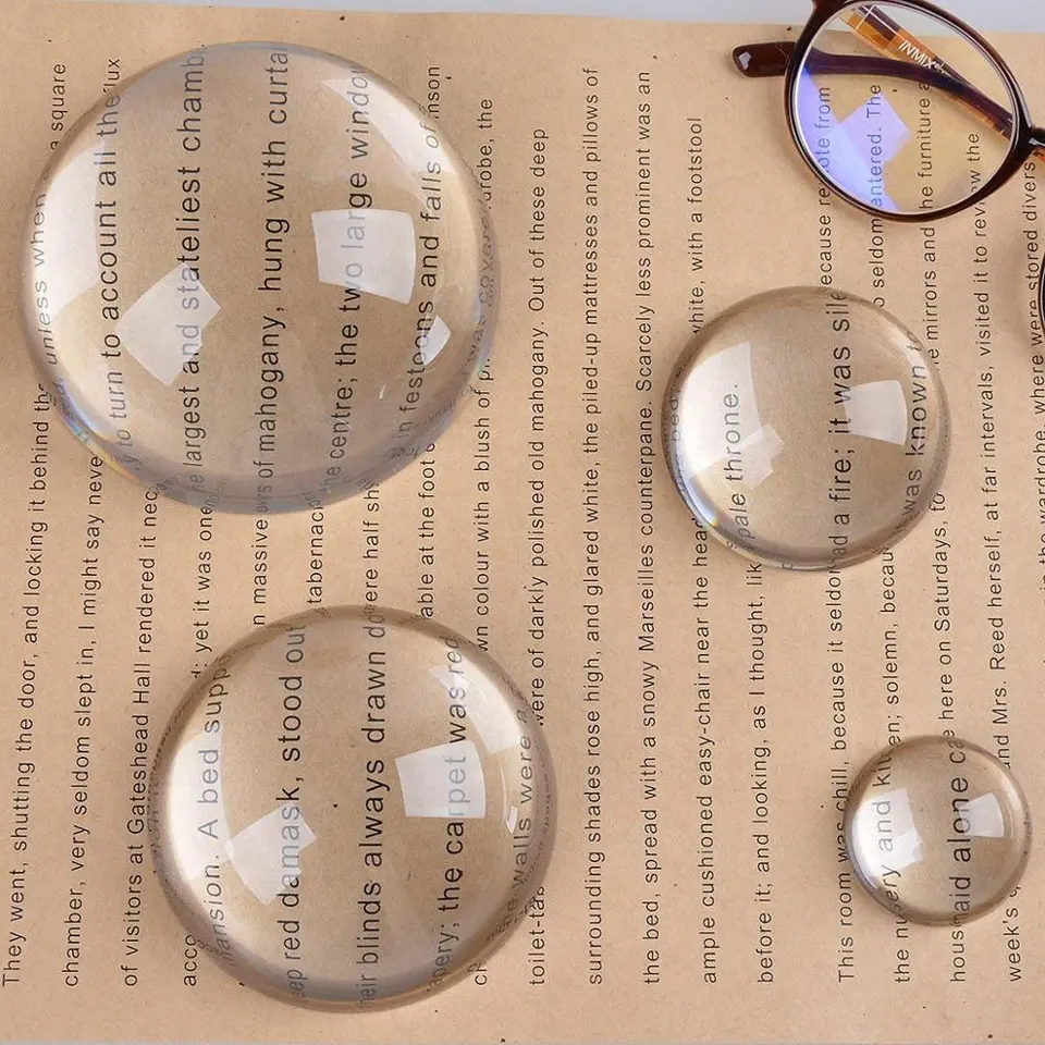 40mm Diameter Crystal Dome Magnifier/Paperweight Reading Magnifying Glass 1.57 Inch Half Ball