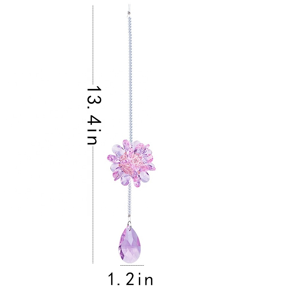 Flower Window Hanging Pendant Beads Chain Chandelier Lamps Light Pendant Curtain Home Decoration