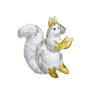 Crystal Animals Squirrel Collectible Figurine Paperweight Table Centerpiece Ornament