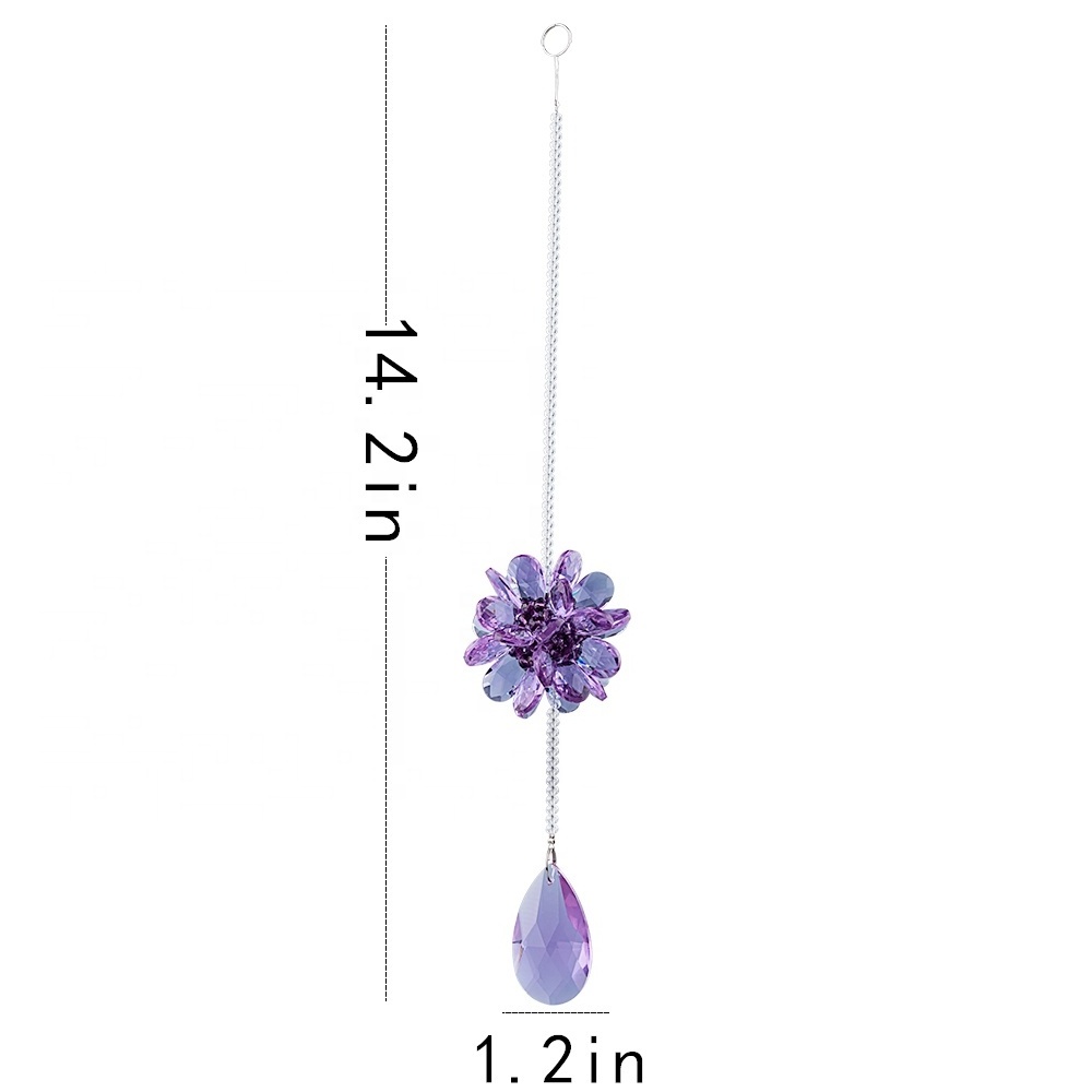 Flower Window Hanging Pendant Beads Chain Chandelier Lamps Light Pendant Curtain Home Decoration