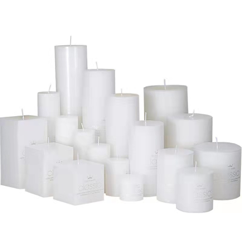 Wholesale bulk Good Quality White Tealight Candle Pressed Pillar candle