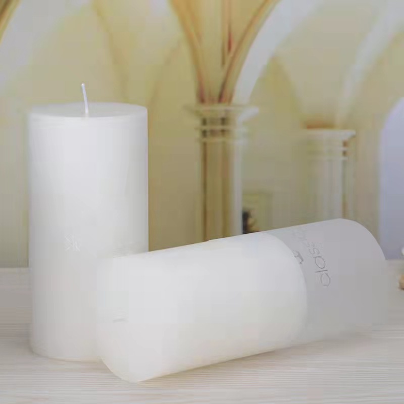 Wholesale bulk Good Quality White Tealight Candle Pressed Pillar candle