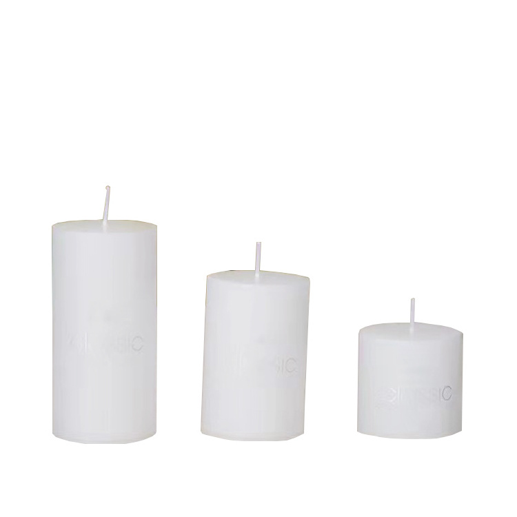 Wholesale bulk Good Quality White Tealight Candle Pressed Pillar candle