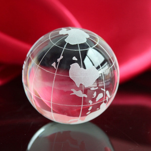 Mh-q0106 K9 Crystal Earth Globes Clear World Ball Glass Globe Sphere Earth Ball Crystal Glass Globe Ball