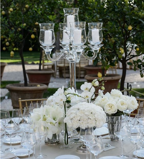 MH-ZT149 Modern Cheap Crystal Candle Holders Wholesale 5 Arms Crystal Clear Candelabra For Wedding Table Centerpieces