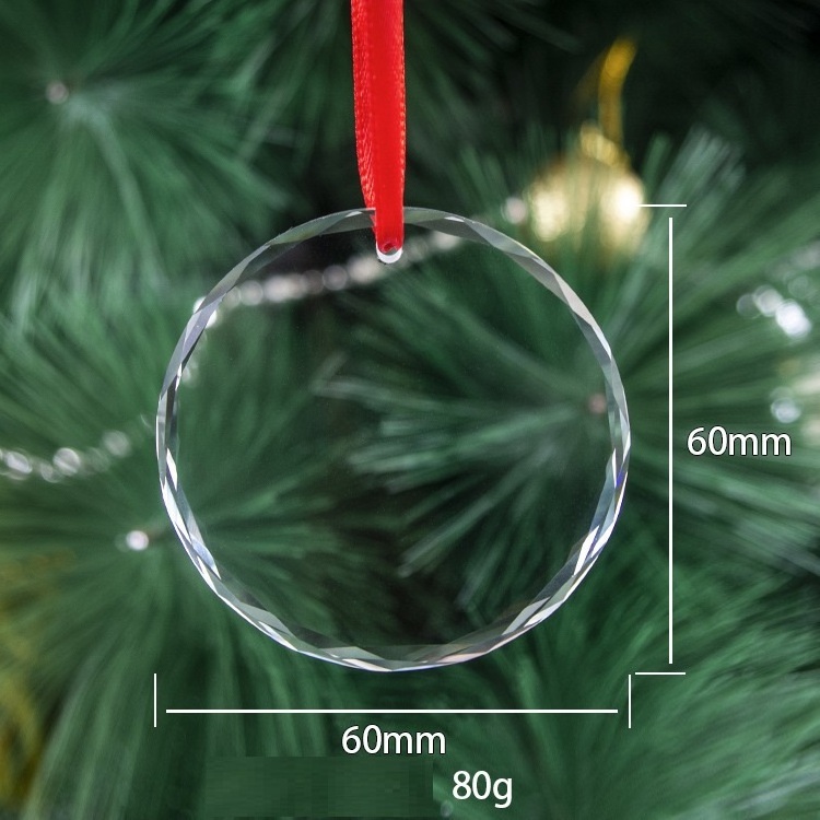 New Year Christmas Crystal Gift Crystals Blanks Decorative Hanging Ornaments Glass Ornaments For Christmas Decoration