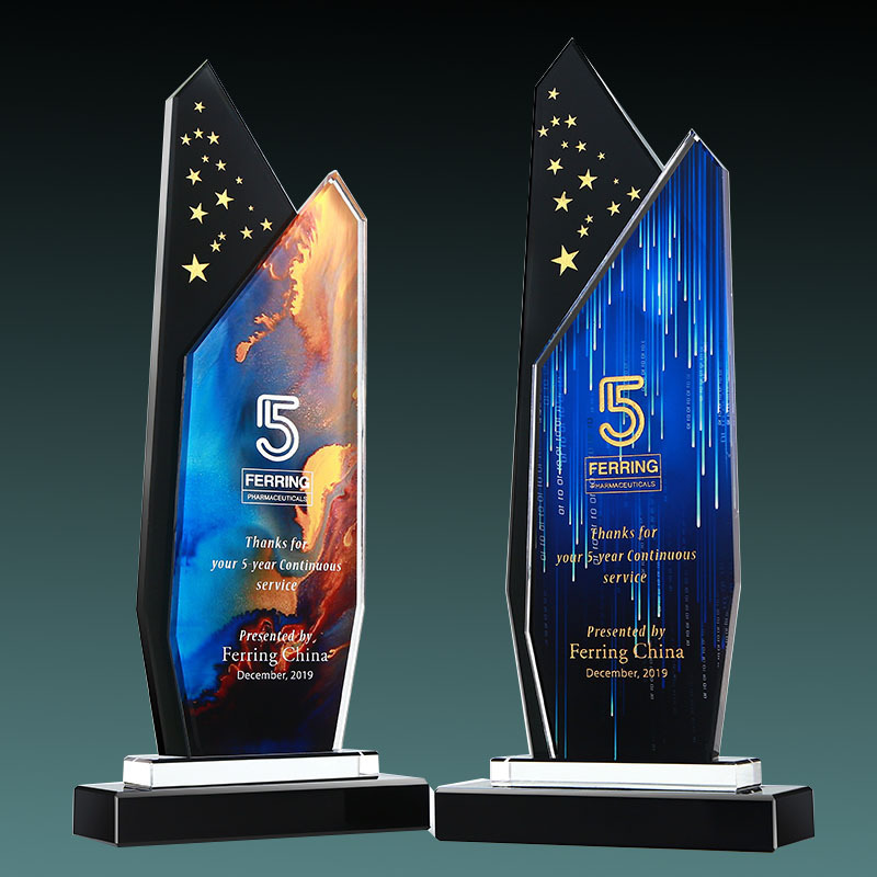 Wholesale K9 Blank Crystal Trophy Uv Printing Customized Champion Award Crystal Award Trophy