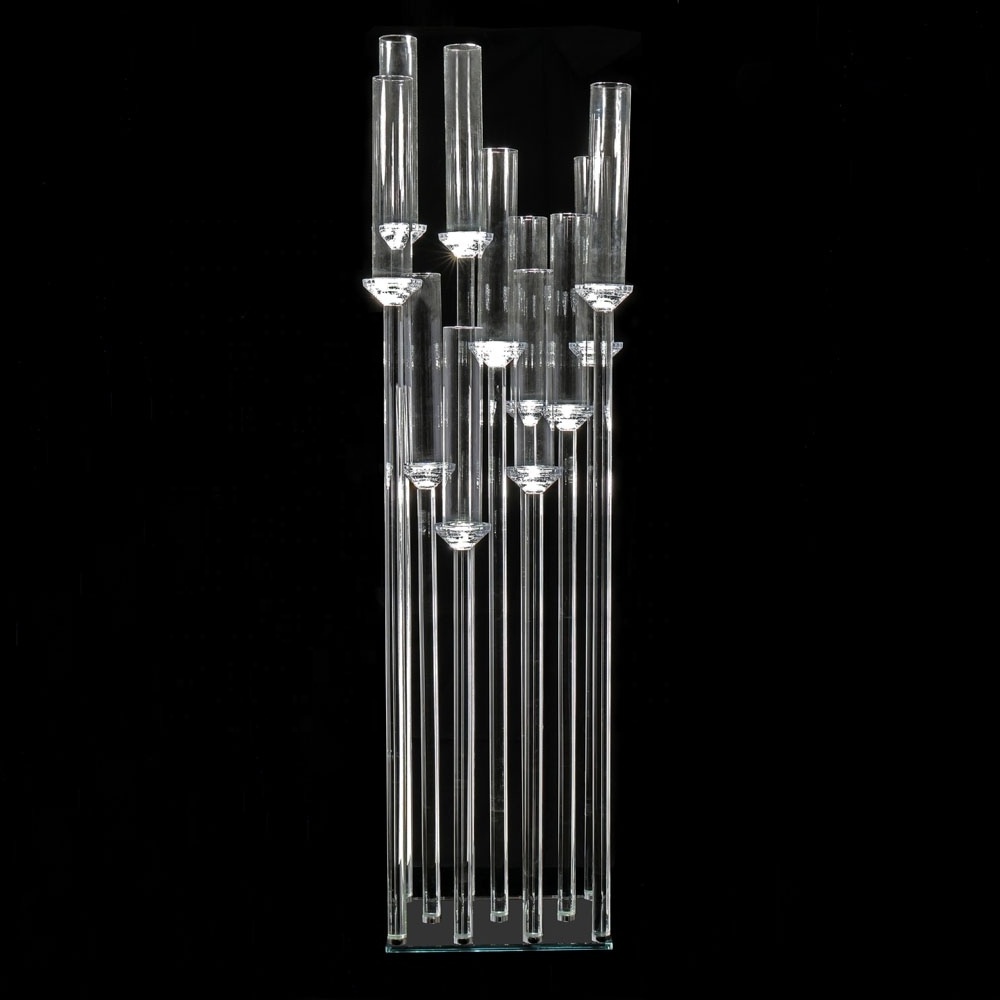 MH-Z004 Unique crystal candle holder 11 arms high-end for candelabra wedding Decoration