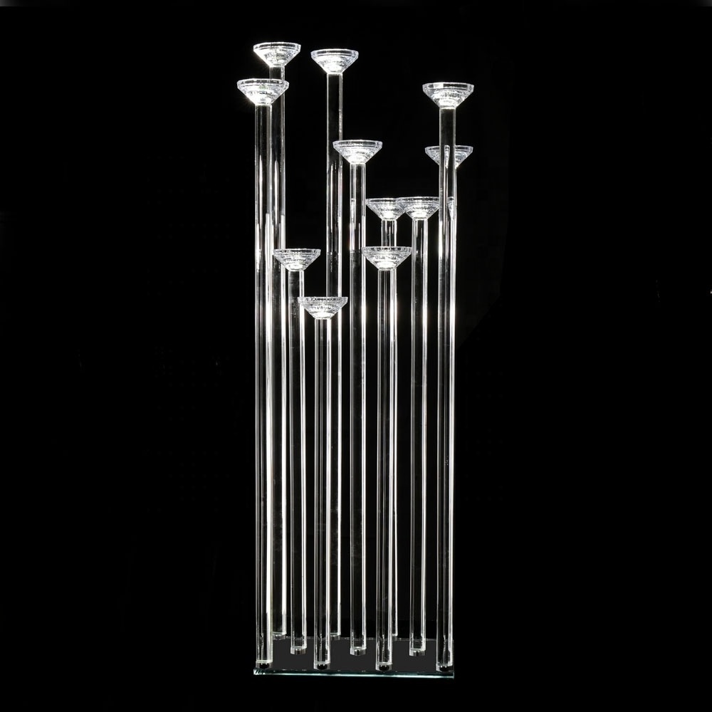 MH-Z004 Unique crystal candle holder 11 arms high-end for candelabra wedding Decoration