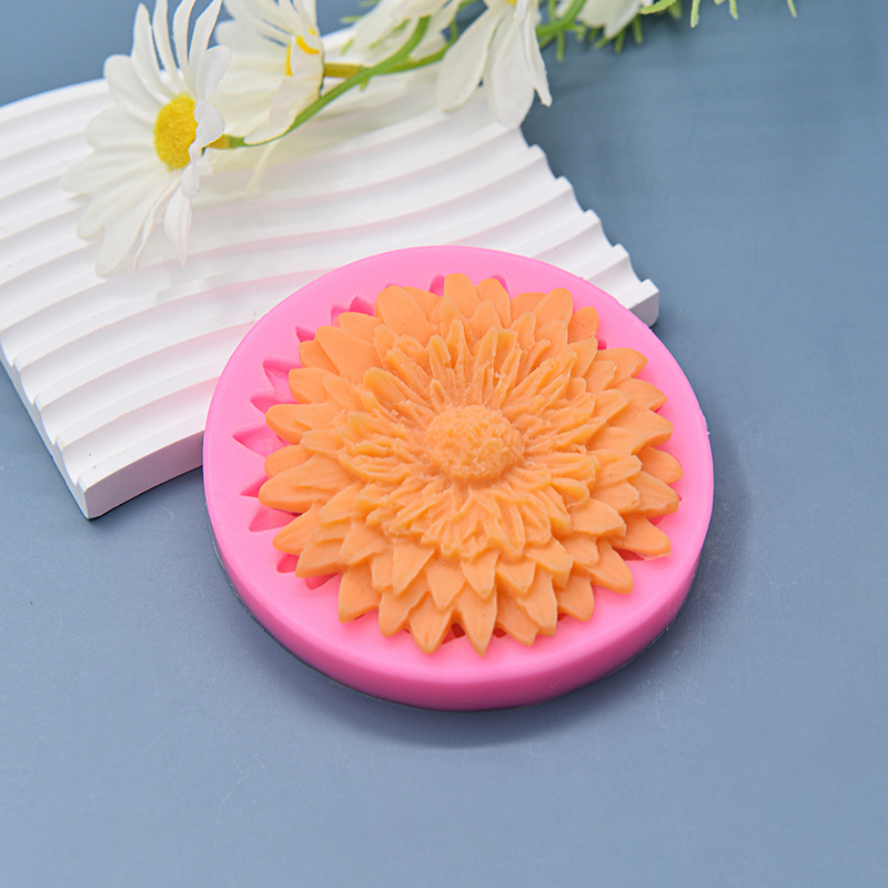 Factory Supplies Round Flower Shape DIY Decorating Tools Fondant Silicone Molds For Decorating Cakes