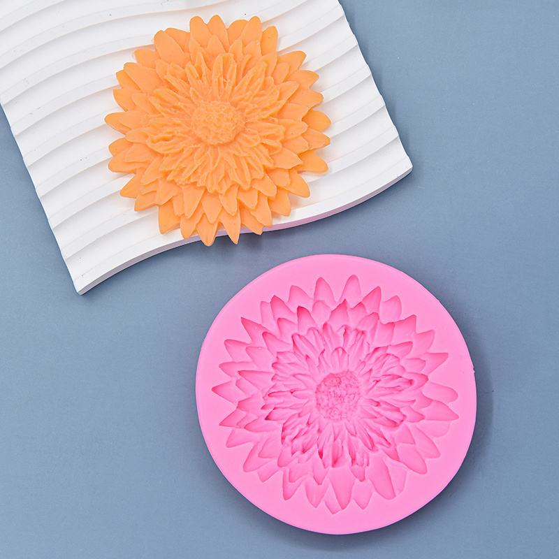 Factory Supplies Round Flower Shape DIY Decorating Tools Fondant Silicone Molds For Decorating Cakes