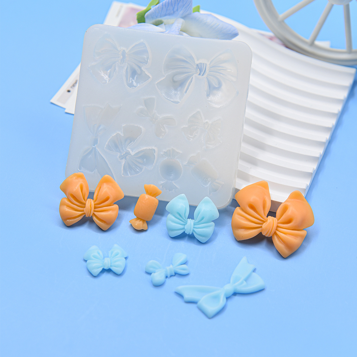 Wholesale Bow Shape Cake Candle Making Silicone Mold Gypsum Candles Cake Chocolate Silicone Mold