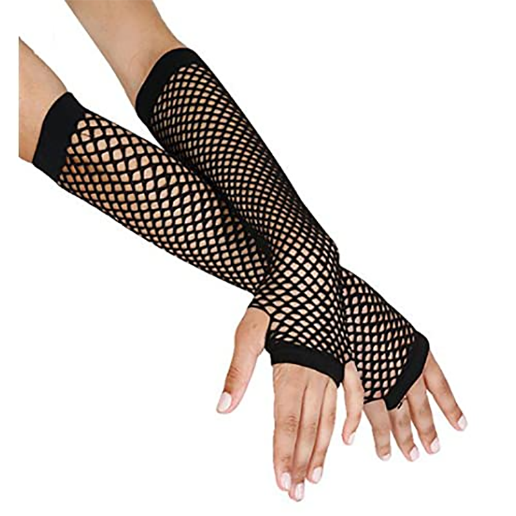 Factory Direct Fashion Lace Jacquard Fishnet Gloves Long Accessories Full Finger Bridal Gloves