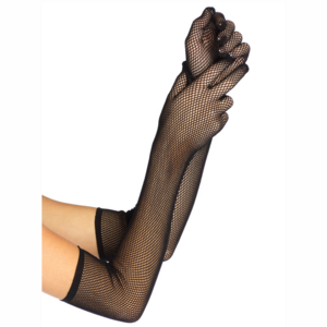 Factory Direct Fashion Lace Jacquard Fishnet Gloves Long Accessories Full Finger Bridal Gloves