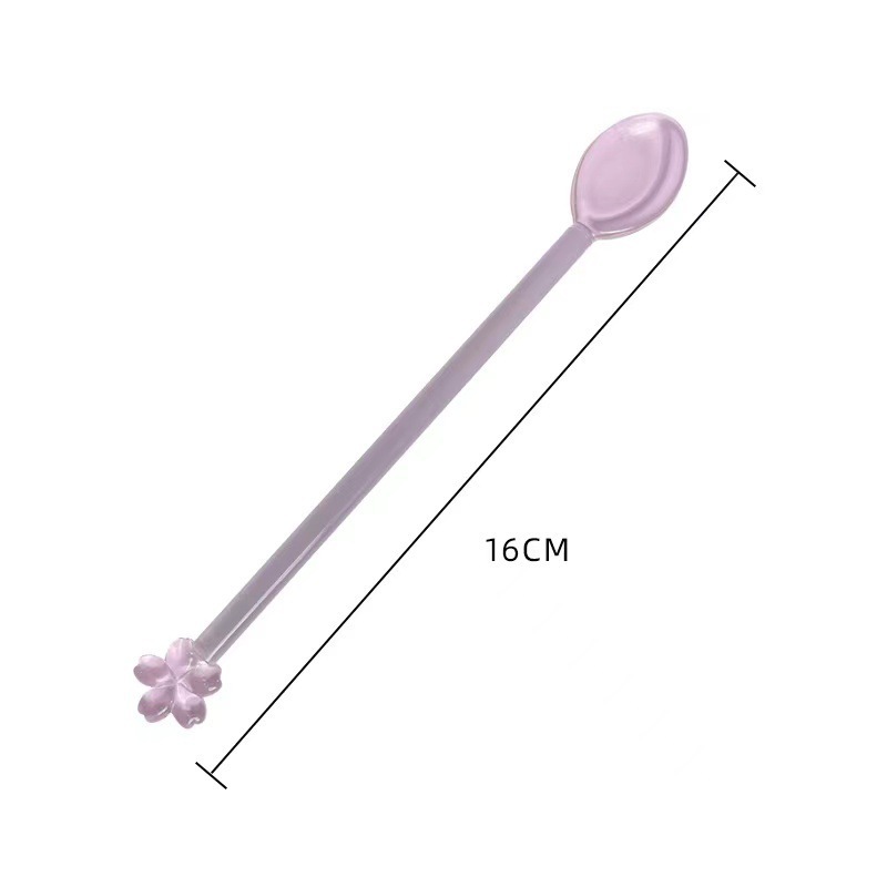 EU high quality wholesale multi colors 160mm honey mixing spoons crystal glass coffee stirring spoon