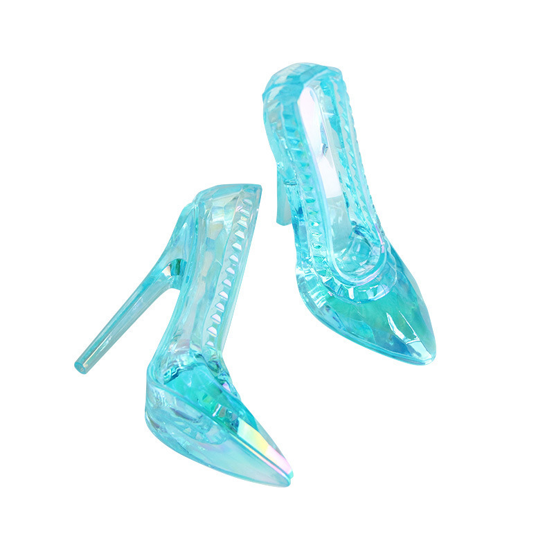 EU high quality christmas tree decoration ornaments acrylic high heel princess shoes