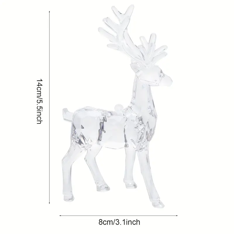 EU high quality christmas decoration ornaments acrylic deer  figurine relk statue