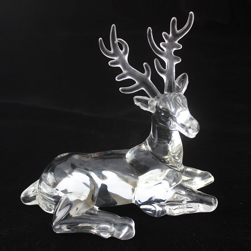 EU high quality christmas decoration ornaments acrylic deer  figurine relk statue