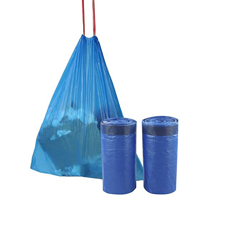 Household large Capacity and Quick Delivery Plastic 30L 50L Colourful Draw-String Trash Bags Bin Garbage Bag Kitchen Trash Bag