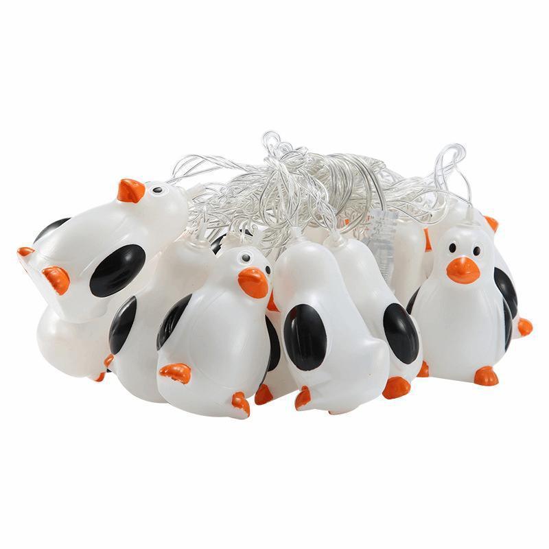 Indoor LED Penguin Animal Shape Light String Christmas Battery Box Decorative Light String