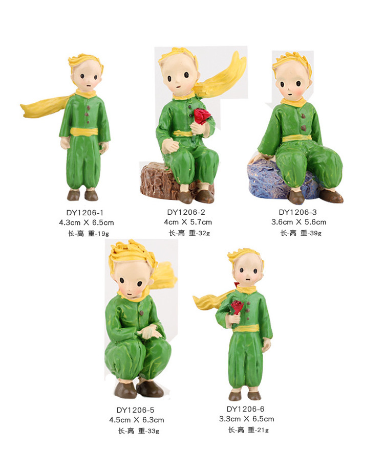 Creative little prince living room, home, room, small decorations, office, desktop, cake, decorations, resin crafts