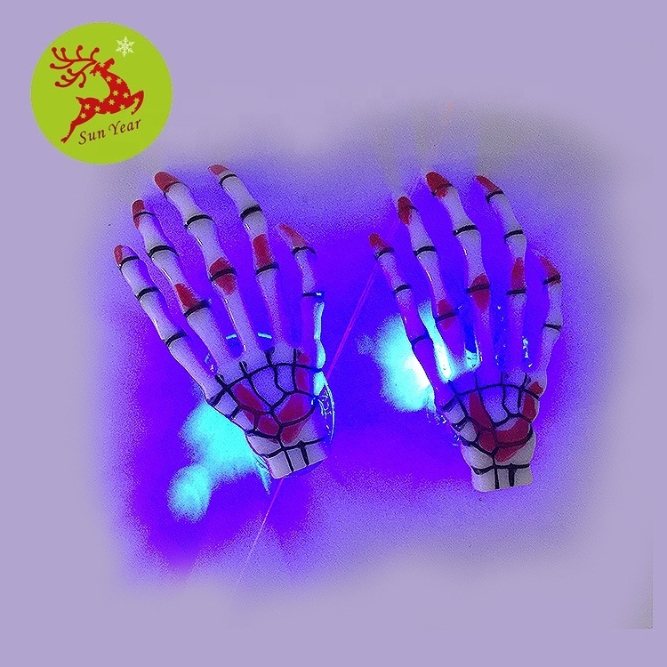 Halloween LED flashing bone claw hair clips