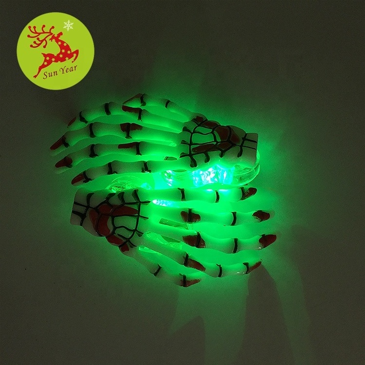 Halloween LED flashing bone claw hair clips