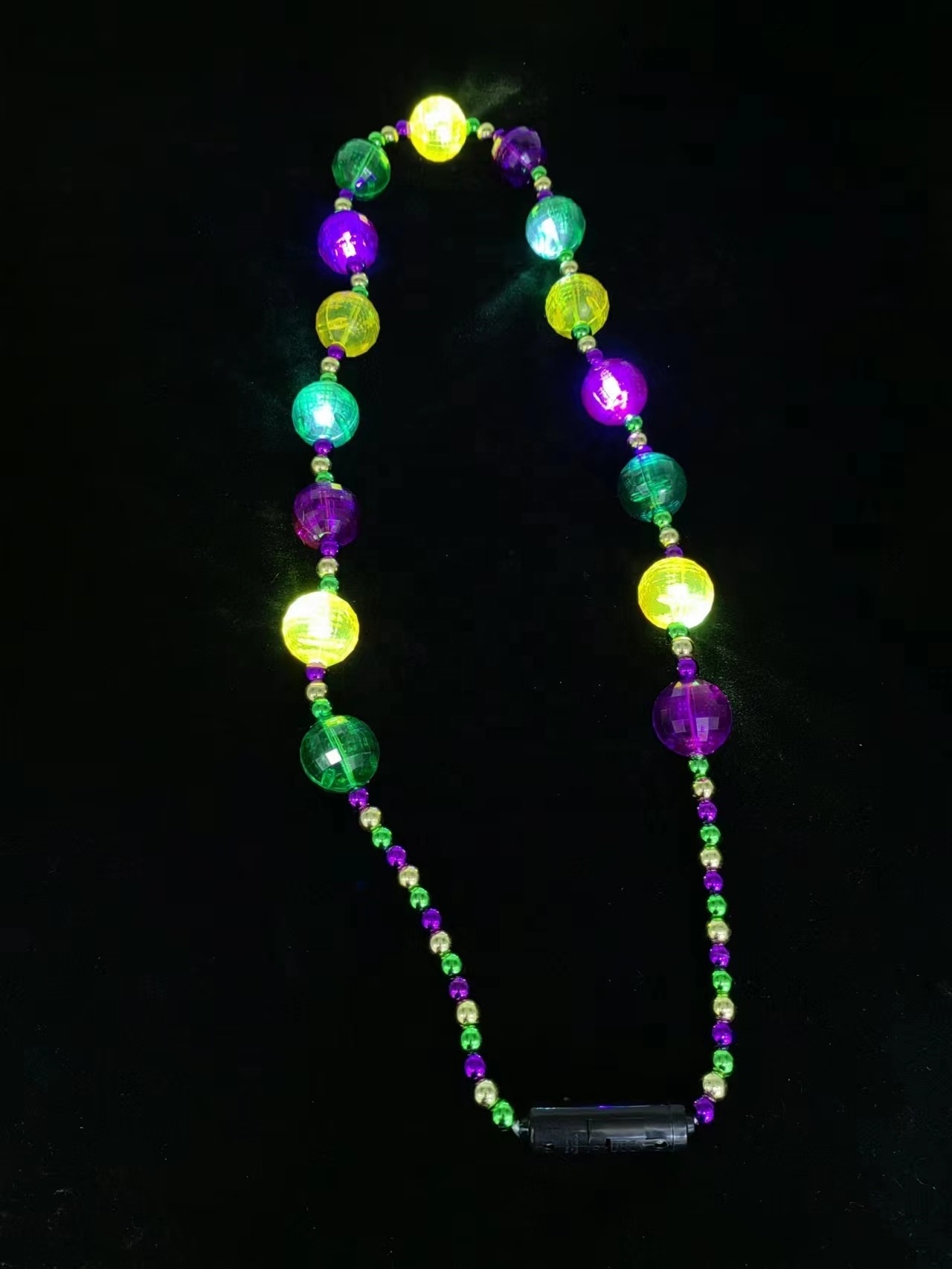 Mardi Gras Beads Women LED Flashing Necklace  Party Supplies Custom Festival Decoration