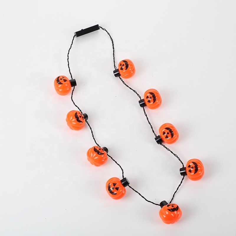 New Arrival Halloween Decorations  Outdoor EP Light Up Pumpkin  Toys Festival Party Necklaces Event Supplies