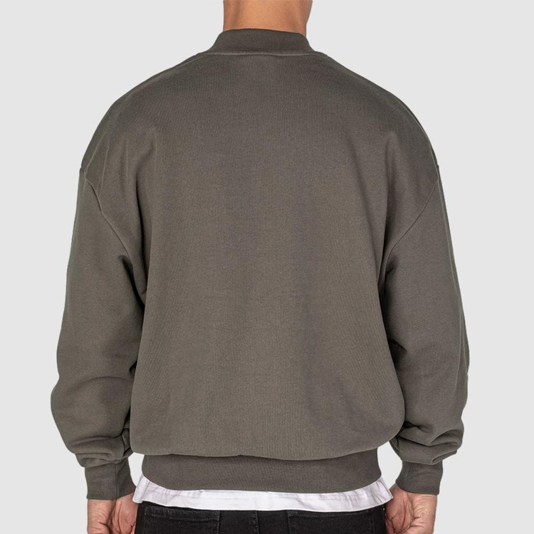 Custom Men Cotton pullover Sweatshirt oversized streetwear crewneckmock neck men's hoodies & sweatshirts