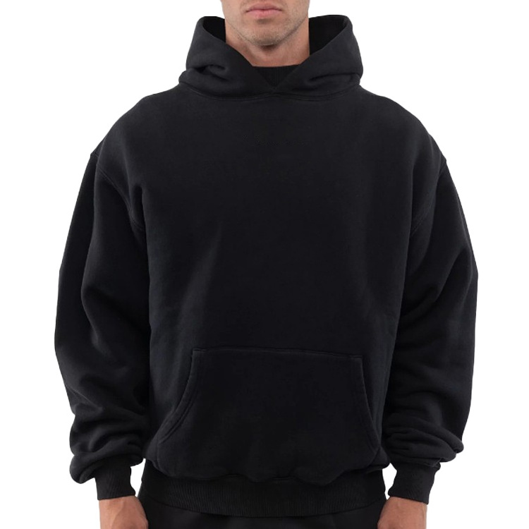 oversized hoodie men's 100% cotton heavyweight luxury blank pullover streetwear custom printing drop shoulder hoodies for men