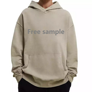 custom hoodies men's 100% cotton thick french terry heavy weight high quality blank oversized streetwear vintage pullover hoodie