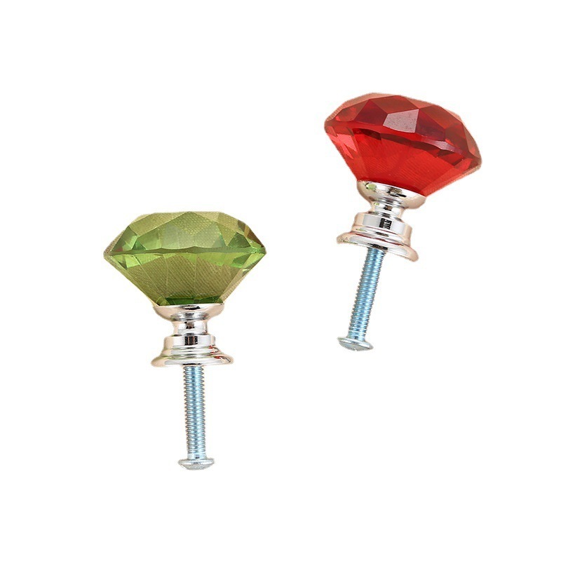 Hot Selling Colorful Crystal Clear Diamond Drawer Knobs Pulls