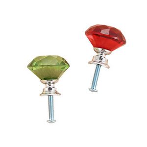 Hot Selling Colorful Crystal Clear Diamond Drawer Knobs Pulls