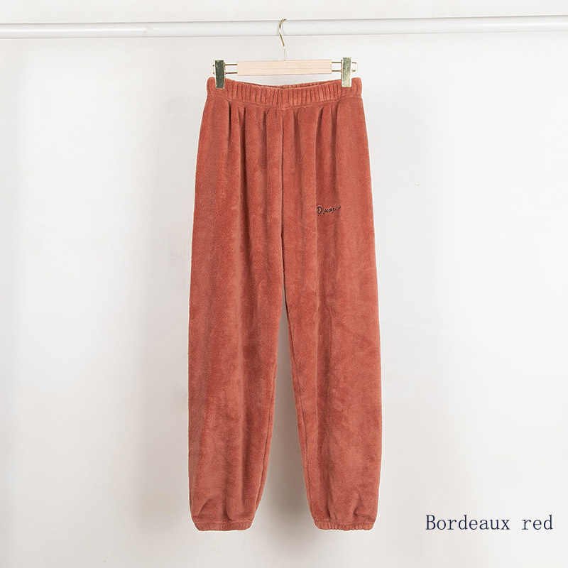 Wholesale And Customized Coral Velvet Pajama Pants Thick Fashion Warm Pants Home Casual Pants